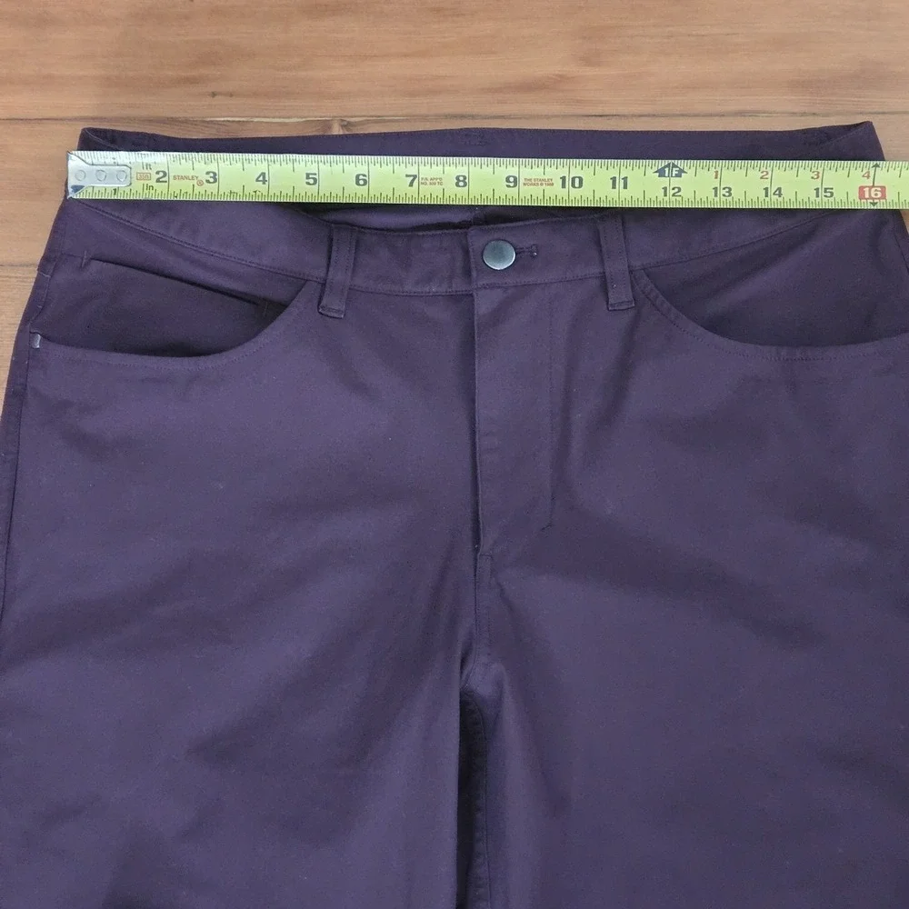 Lululemon Performance ABC Golf Pants Mens 32 Plum Stretch Straight Travel M5426S
